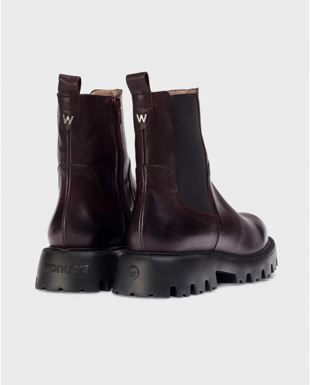 wonders Botines PURA Burdeos Ahorra y exporta
