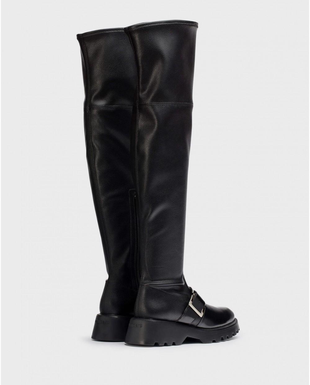 wonders Bota licra negra Rebajas