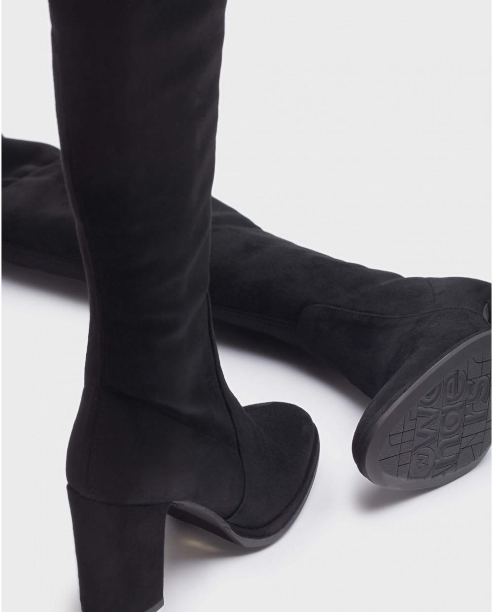 wonders Bota mosquetera AUSTER Negro Rebajas de fábrica