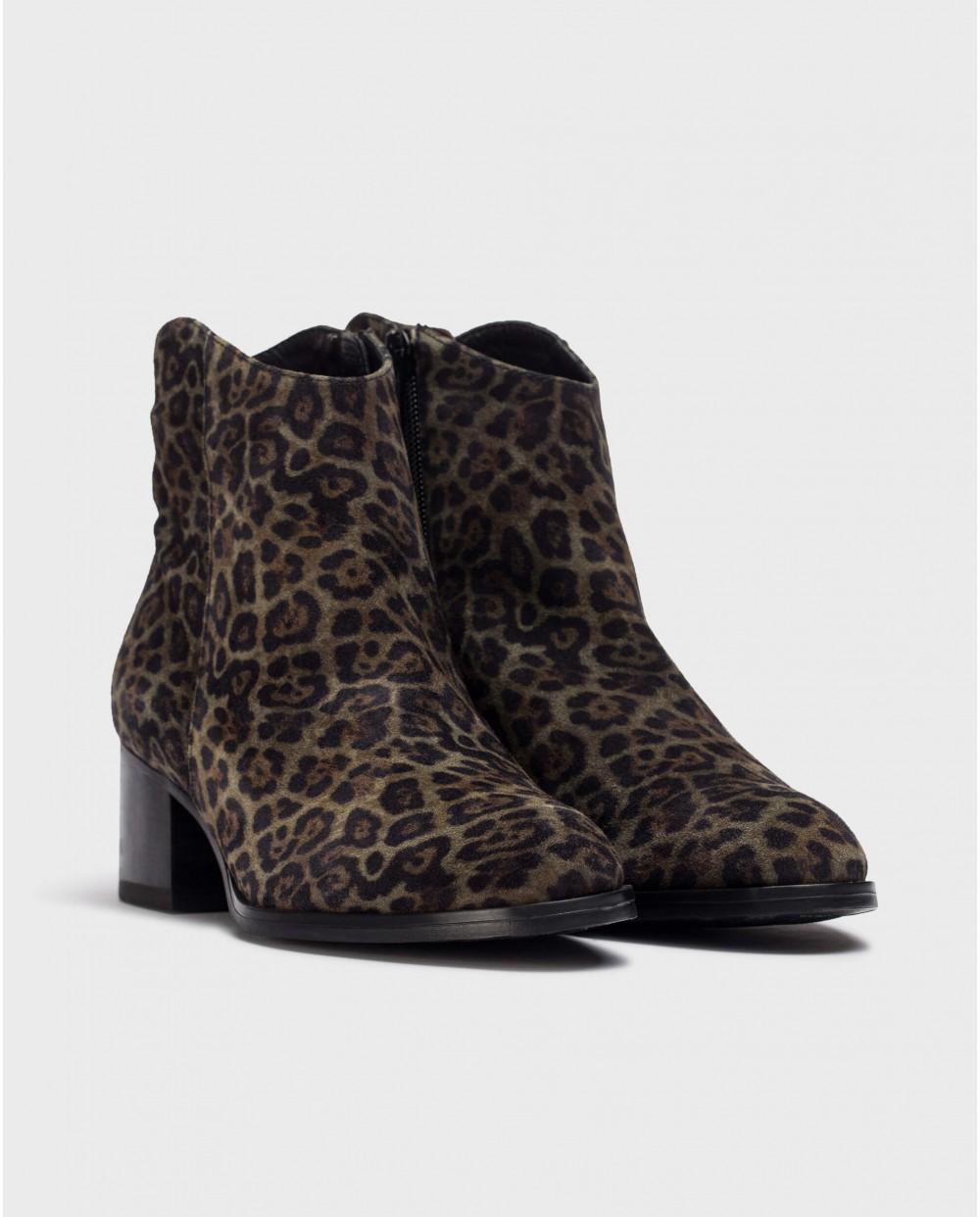 wonders Botines EASY Animal Print Tienda de fábrica