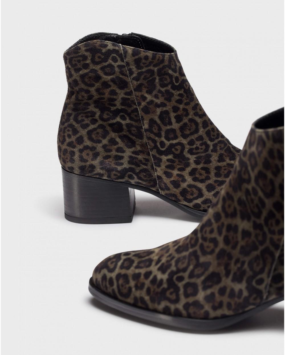 wonders Botines EASY Animal Print Tienda de fábrica