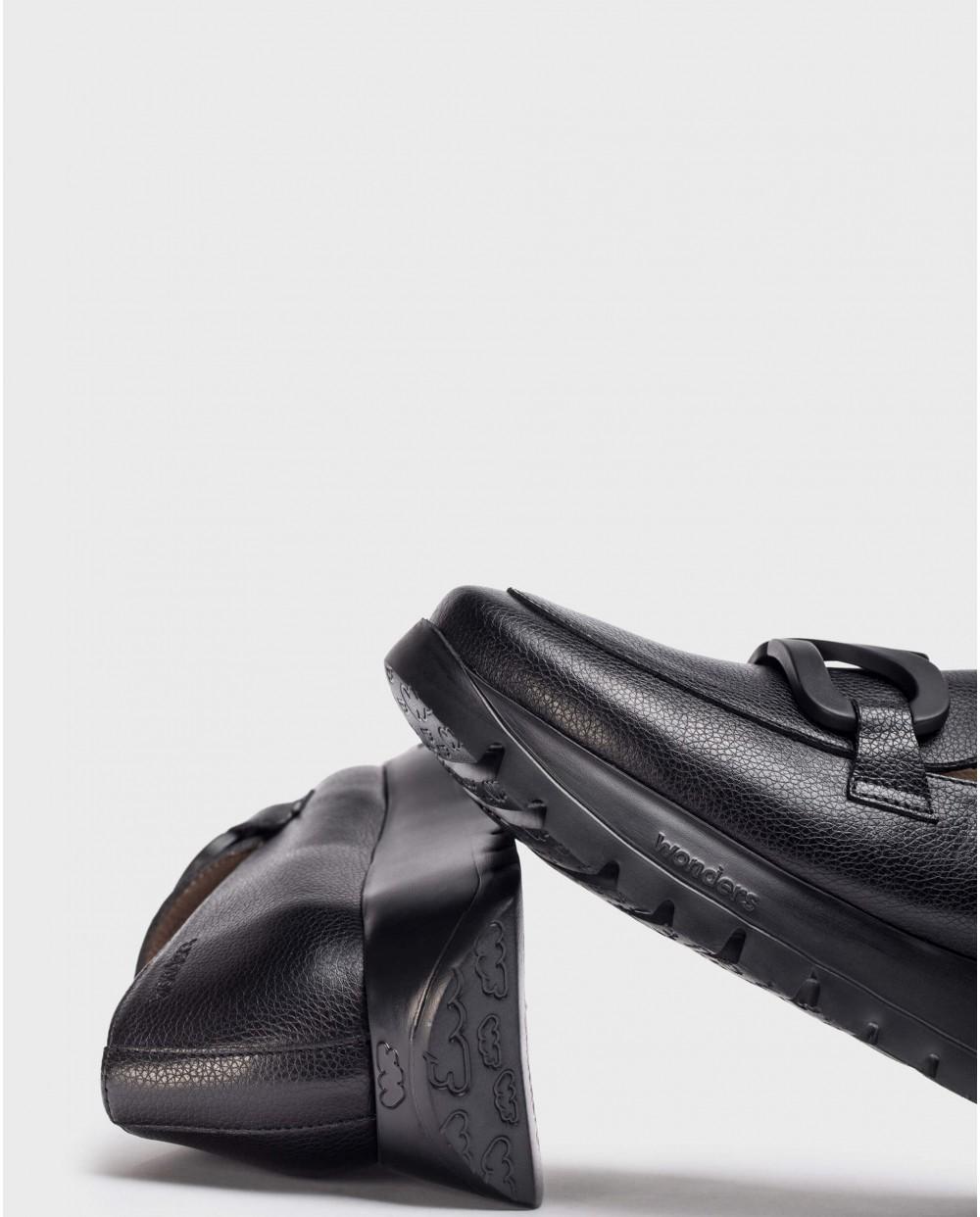 wonders Mocasín Rose Negro Precios de Black Friday