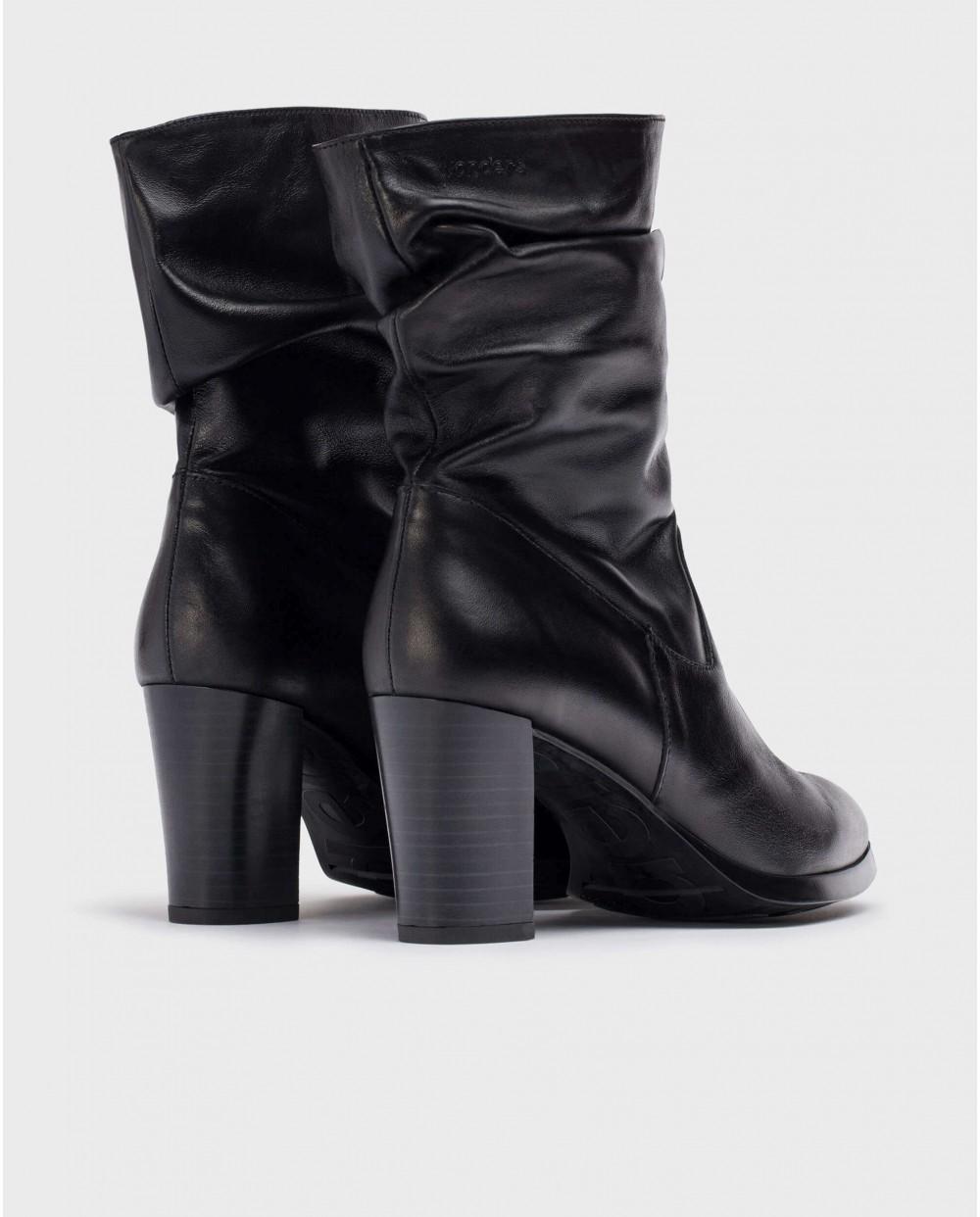 wonders Botín WRINKLED Negro Outlet online