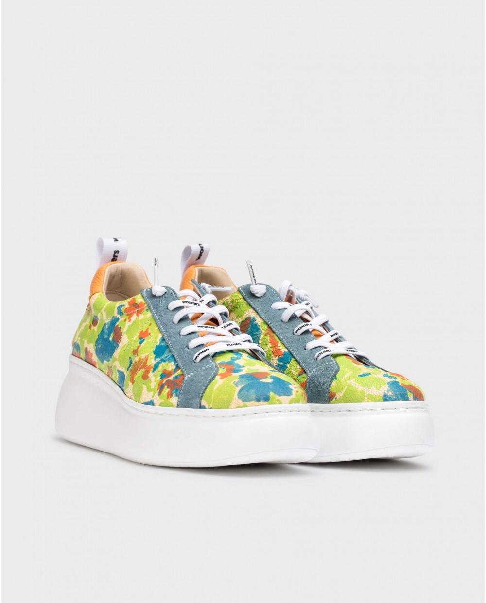 wonders Deportivas DORITA Florales Verdes Rebajas online