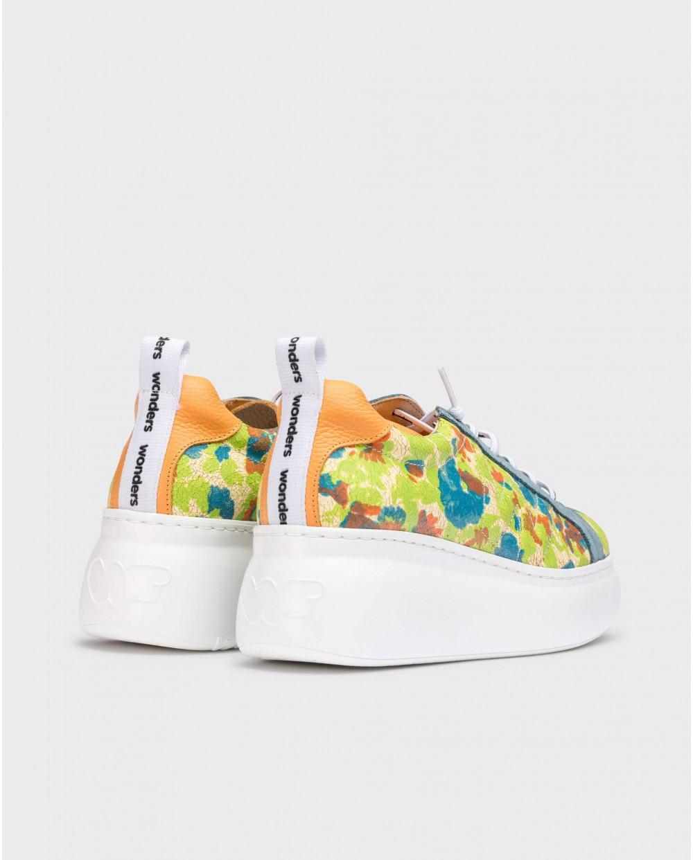 wonders Deportivas DORITA Florales Verdes Rebajas online