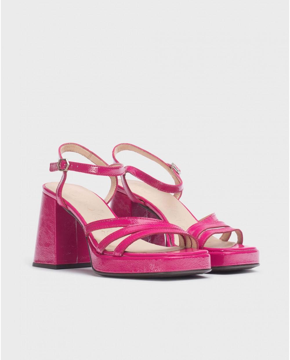 wonders Sandalias LOVE Fucsia Rebajas top