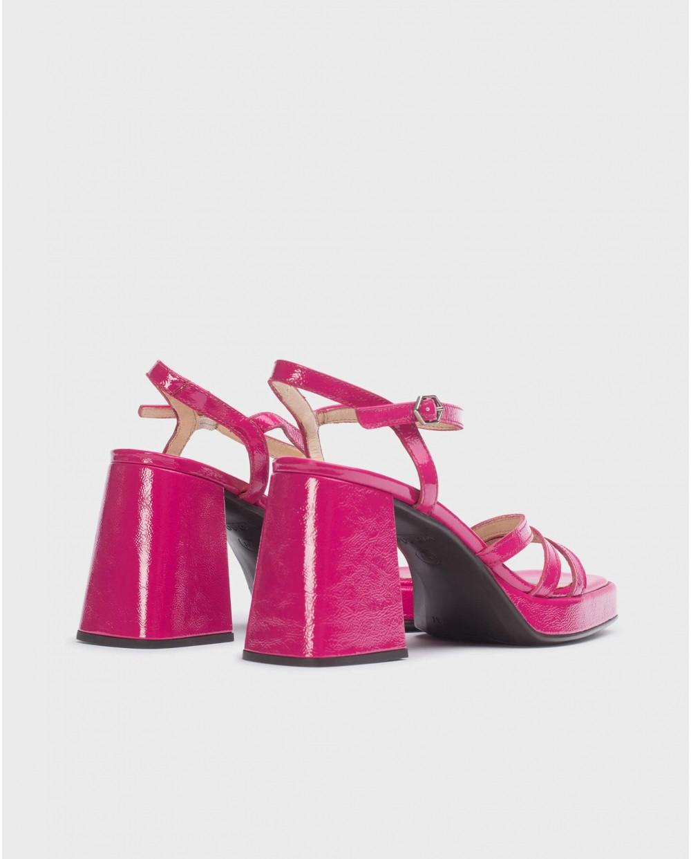 wonders Sandalias LOVE Fucsia Rebajas top