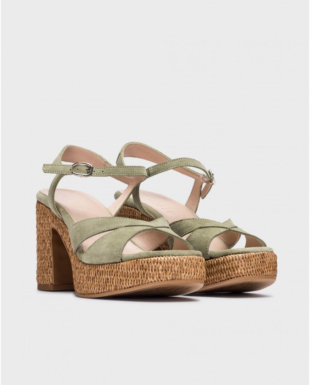 wonders Sandalias GIORGIA Verde Liquidación