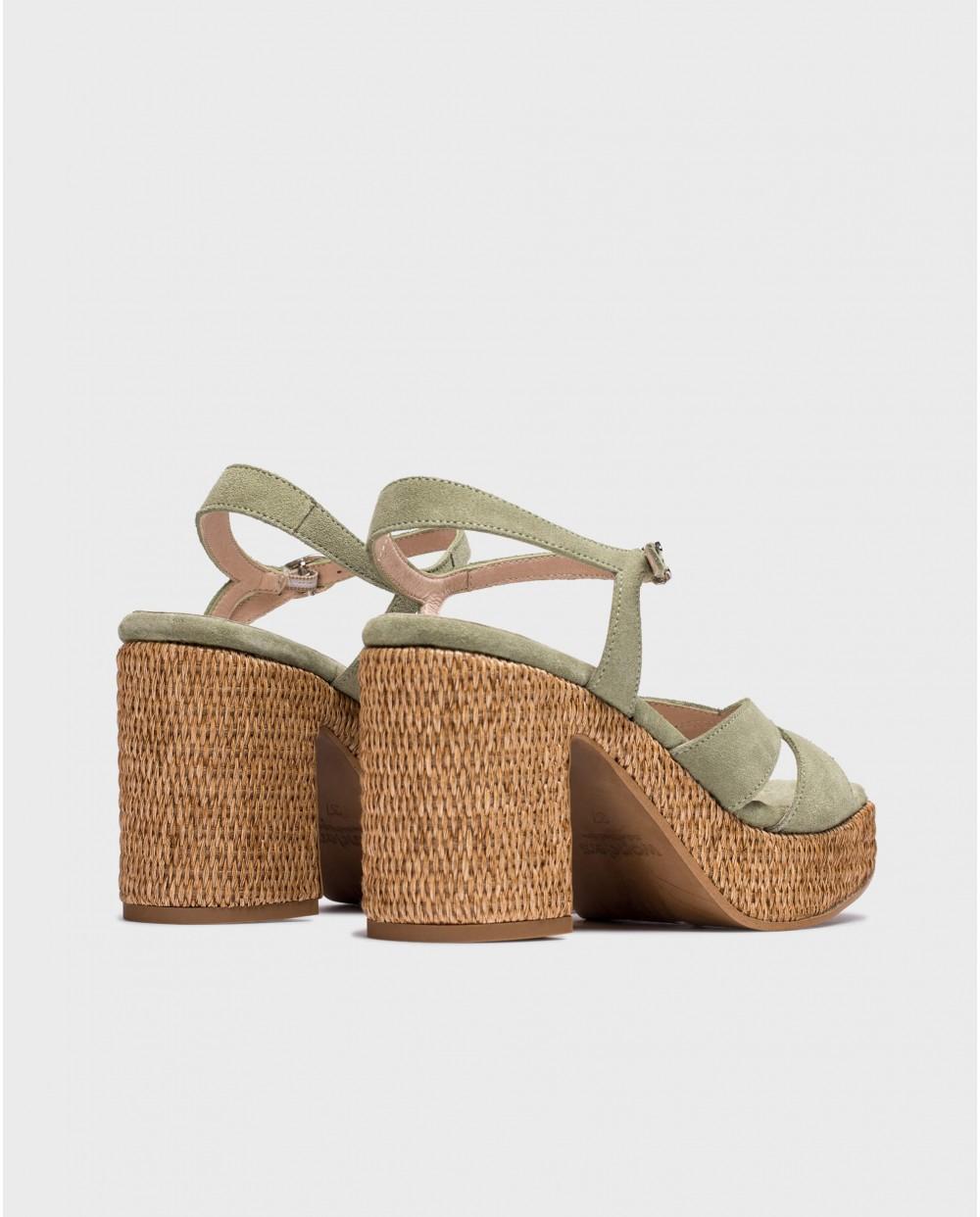 wonders Sandalias GIORGIA Verde Liquidación