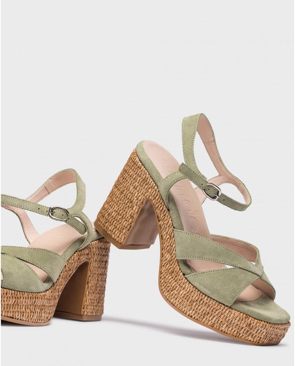 wonders Sandalias GIORGIA Verde Liquidación