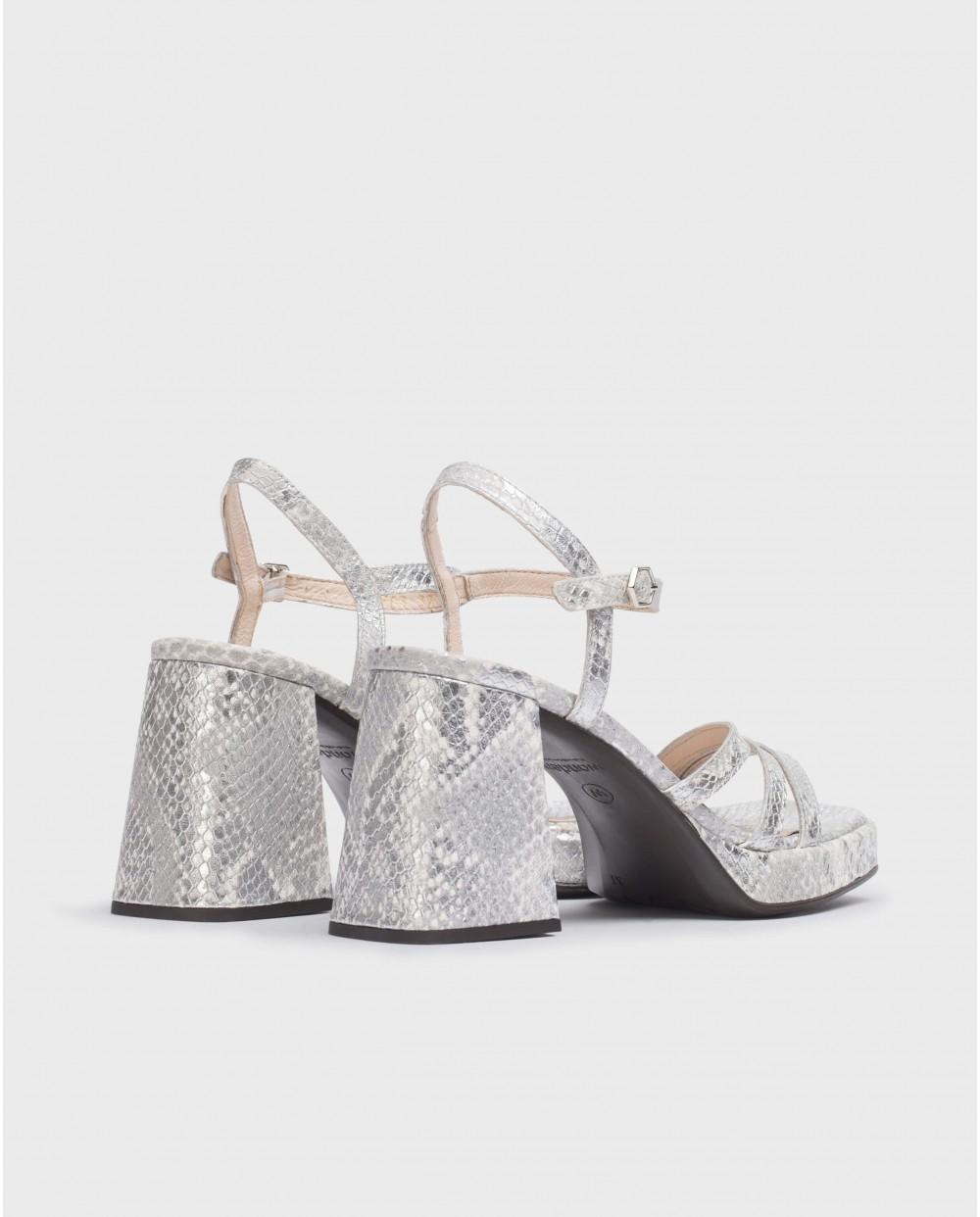 wonders Sandalias LOVE Plata Libre de impuestos