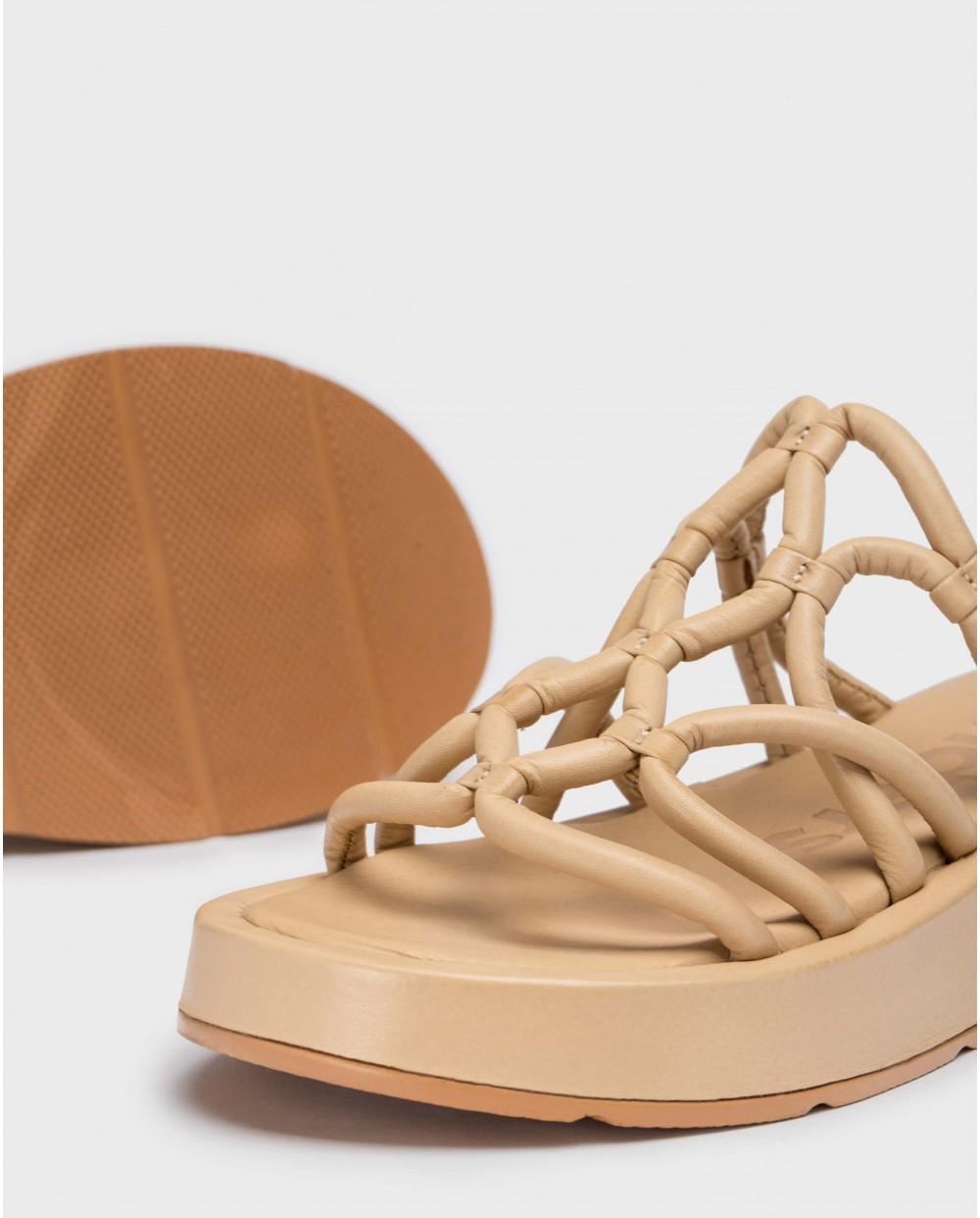 wonders Sandalias cuña ELADIA Beige Ofertas especiales