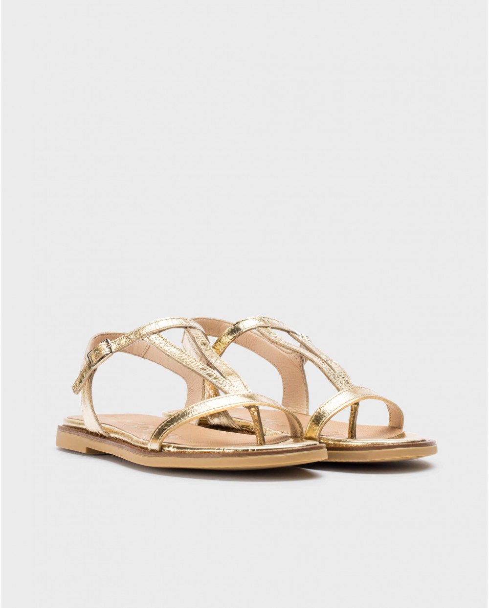 wonders Sandalias planas JIMENA Oro Grandes ahorros