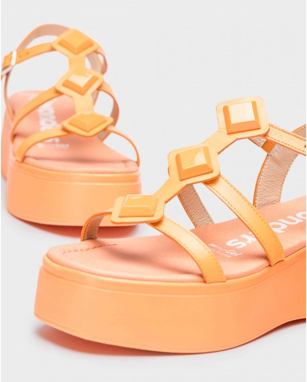 wonders Sandalias con plataforma CAROLINA Naranja En línea