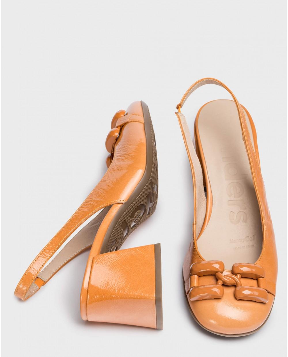 wonders Sandalias tacón KARLA Naranja Rebajas
