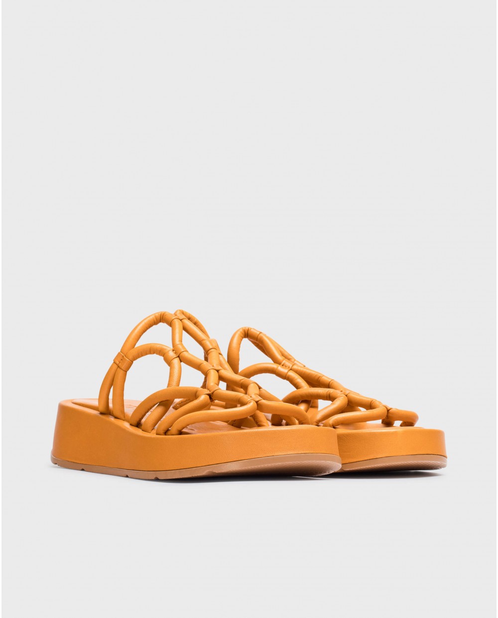 wonders Sandalias cuña ELADIA Naranja Ofertas