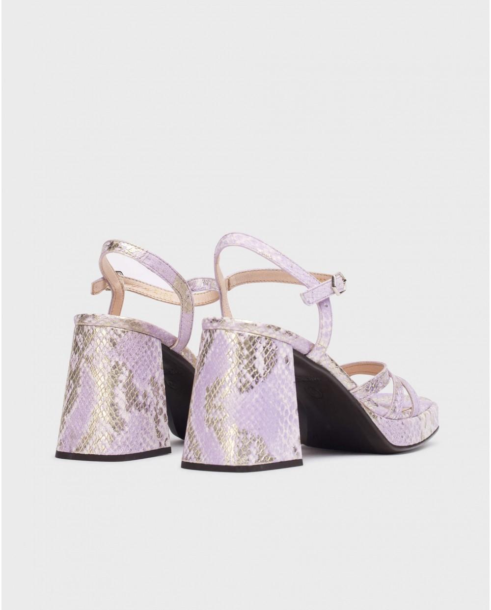 wonders Sandalias LOVE Lila Tienda