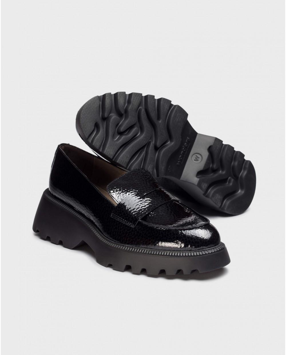 wonders Mocasines DEVINA Negros Liquidación