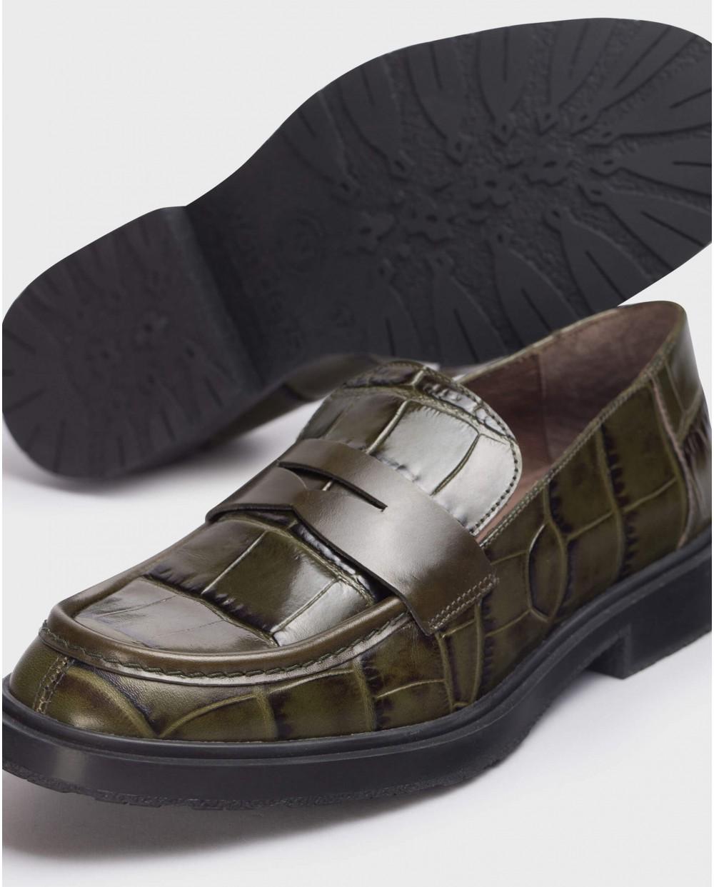wonders Mocasines NED Verde Coco Libre de impuestos