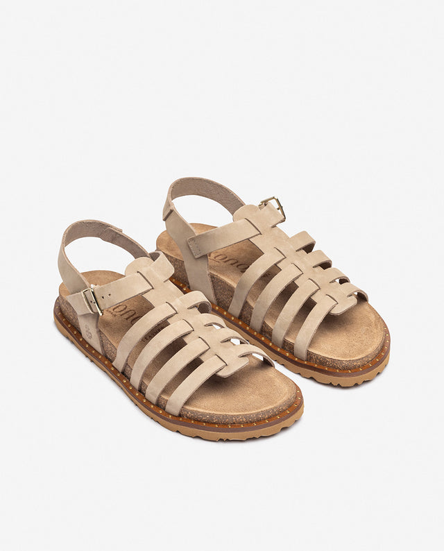 yokono Sandalia plana BOLUS-107 beige Ahorra y exporta