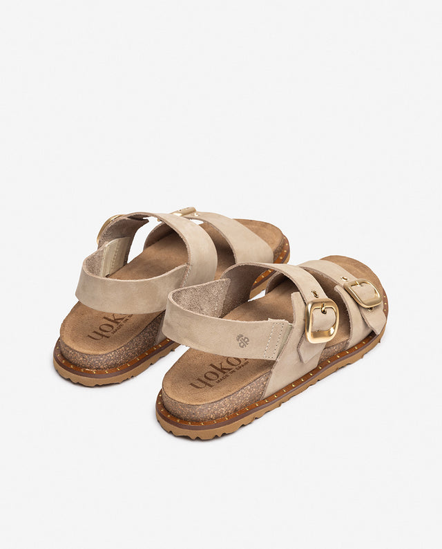 yokono Sandalia plana BOLUS-252 beige Precios de Black Friday
