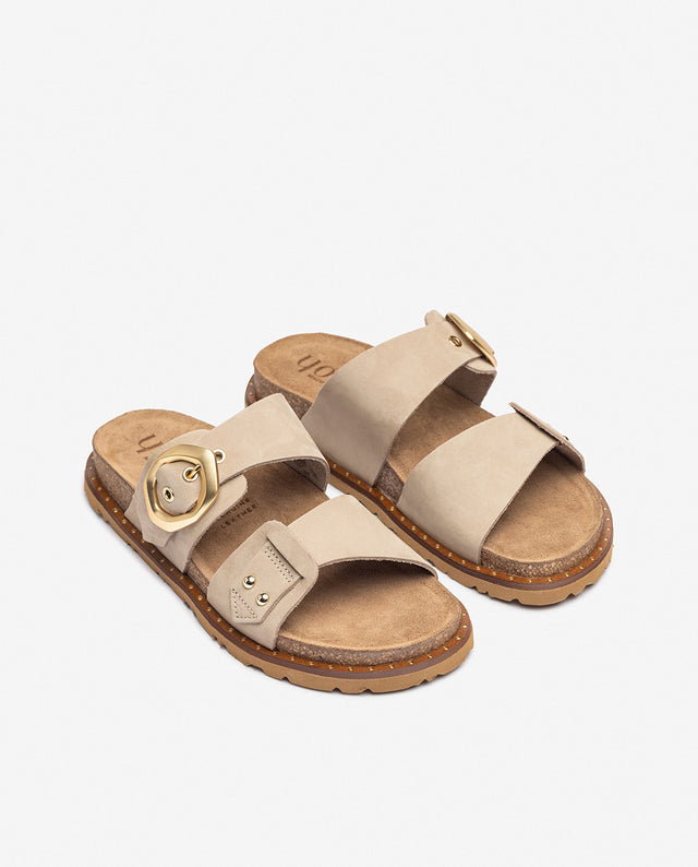 yokono Sandalia plana BOLUS-254 beige En oferta