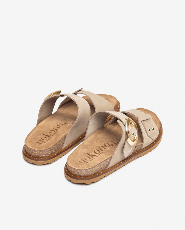 yokono Sandalia plana BOLUS-254 beige En oferta