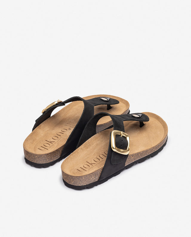 yokono Sandalia plana GRANADA-002 negro Oferta exclusiva