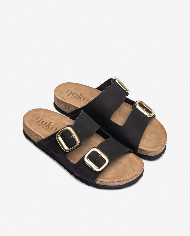 yokono Sandalia plana JERBA-700 negro Precio ultrabajo