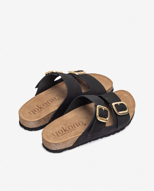 yokono Sandalia plana JERBA-700 negro Precio ultrabajo