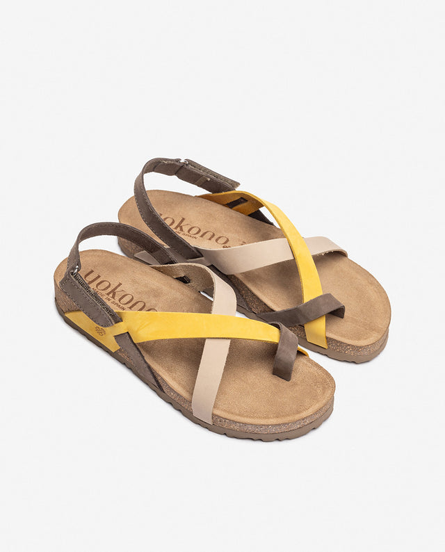 yokono Sandalia plana JERBA-718 amarillo Devoluciones gratuitas