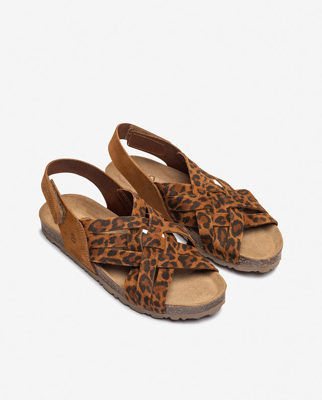 yokono Sandalia plana VILLA-251 leopardo Outlet