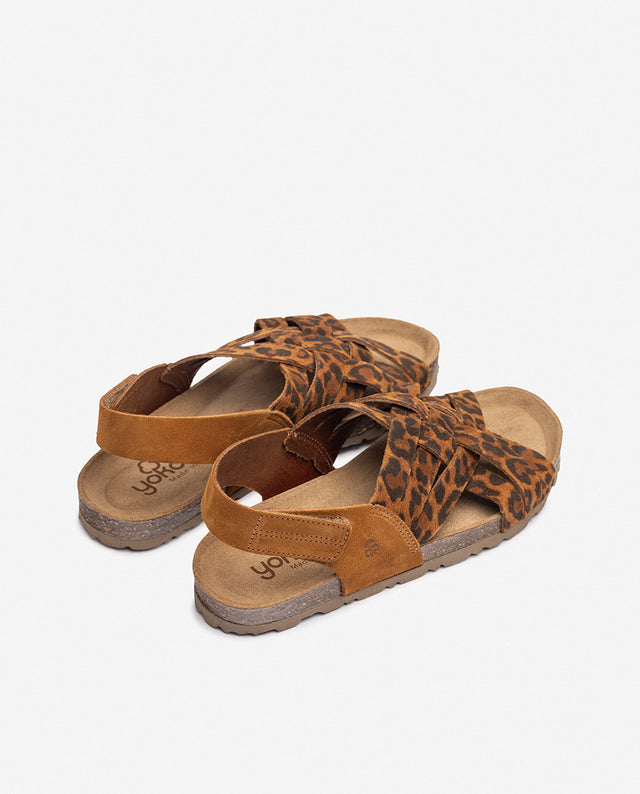 yokono Sandalia plana VILLA-251 leopardo Outlet