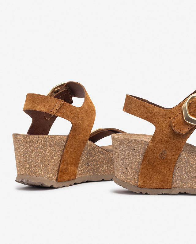 yokono Sandalia de cuña BARI-255 leopardo Outlet online