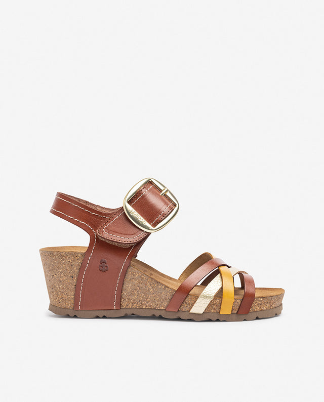 yokono Sandalia de cuña CADIZ-250 amarillo Gran oferta