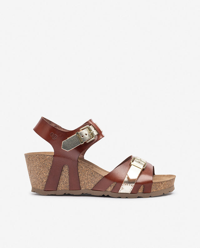 yokono Sandalia de cuña CADIZ-254 marrón Rebajas de fábrica