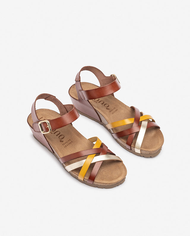 yokono Sandalia de cuña MONACO-245 amarillo Descuento