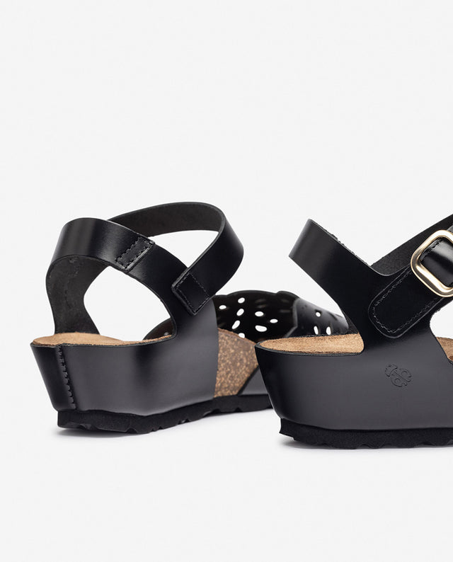 yokono Sandalia de cuña MONACO-247 negro Tienda