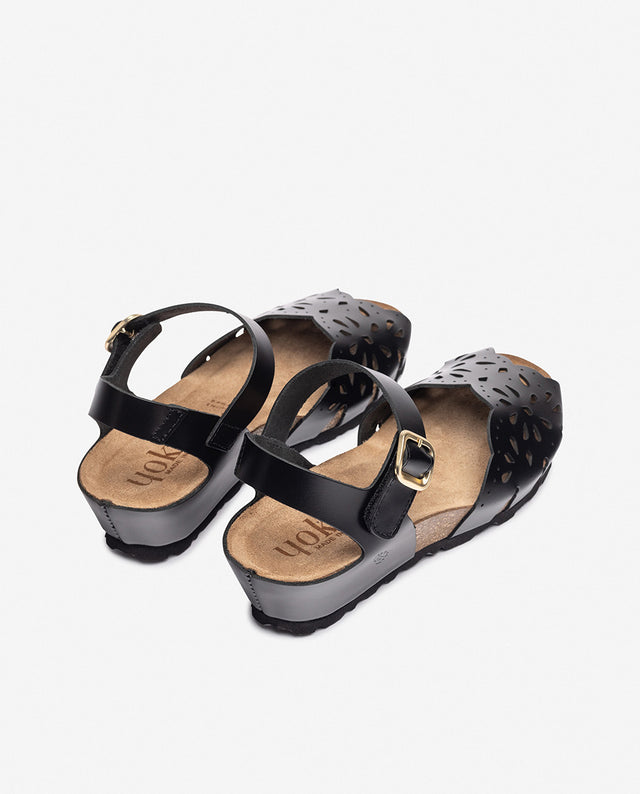 yokono Sandalia de cuña MONACO-247 negro Tienda