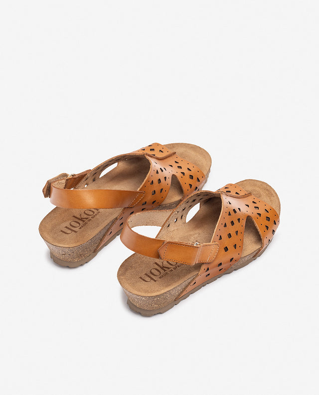 yokono Sandalia de cuña MONACO-252 marrón Rebajas top