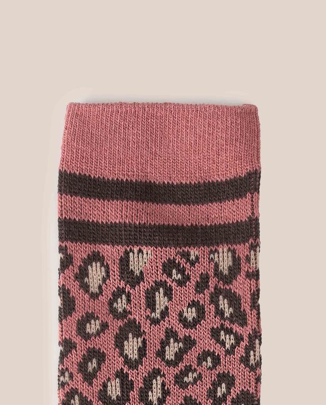 yokono Calcetín Leopardo Rosa Liquidación