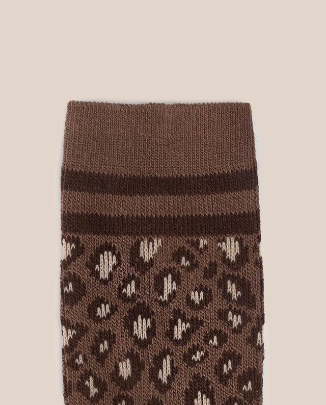 yokono Calcetín Leopardo Marrón Rebajas online