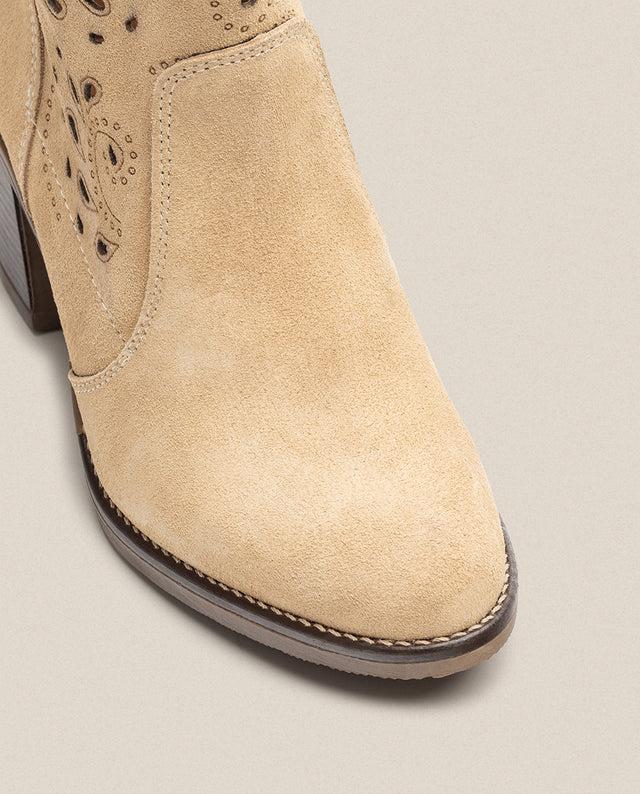 yokono Botín de tacón ORNE-004 beige Promoción trimestral
