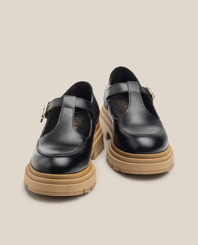 yokono Zapato plano CHAM-003 negro Limitado a 3 días