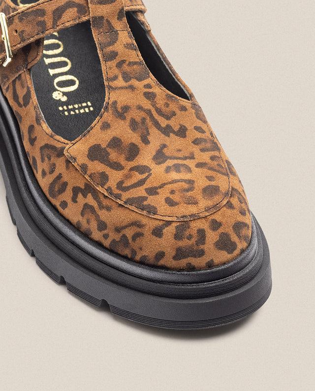 yokono Zapato plano CHAM-003 leopardo Última moda
