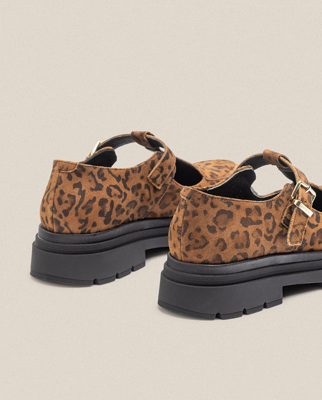 yokono Zapato plano CHAM-003 leopardo Última moda