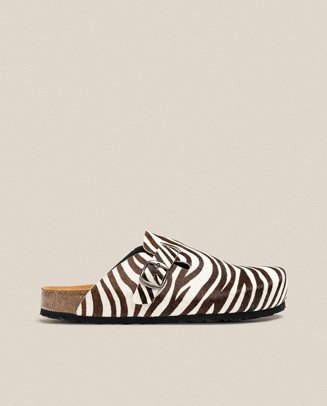 yokono Zapato plano ZUECO-599 cebra Rebajas de fin de temporada