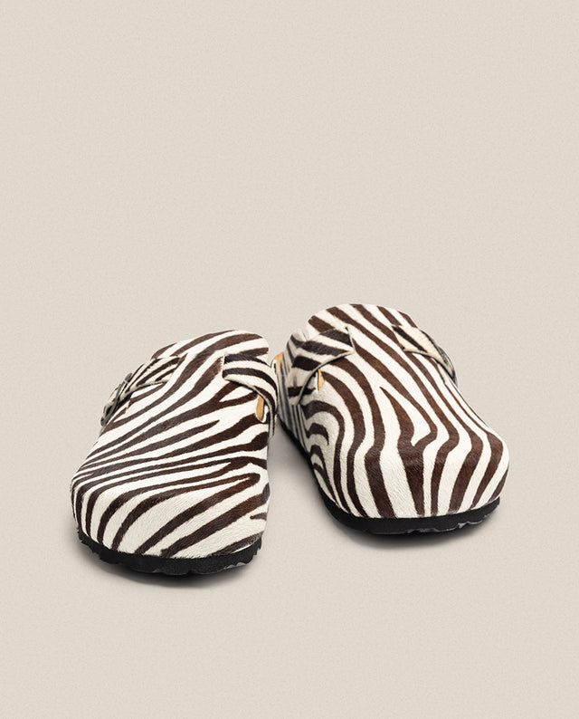 yokono Zapato plano ZUECO-599 cebra Rebajas de fin de temporada