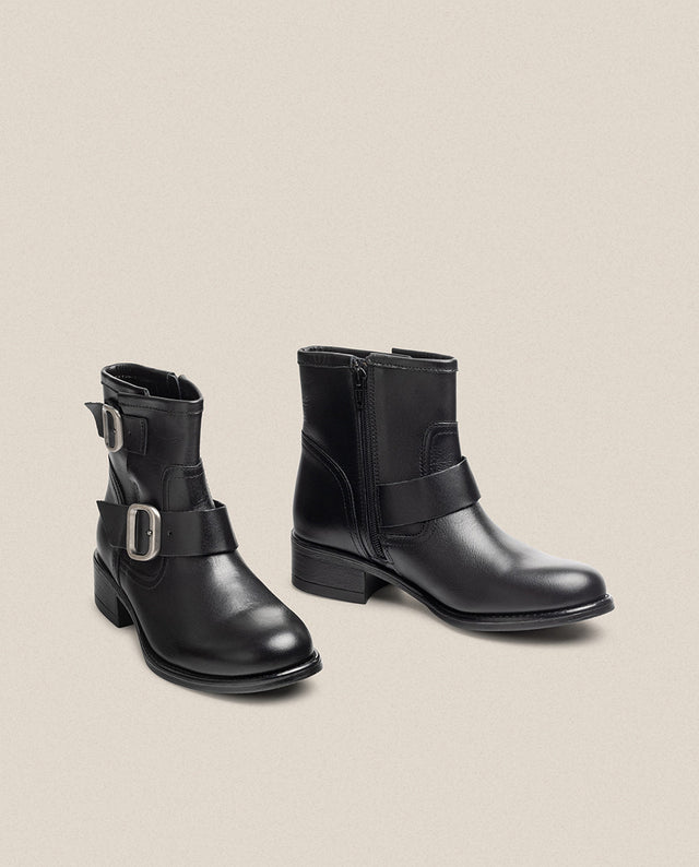 yokono Botín plano MONS-006 negro Precio ultrabajo