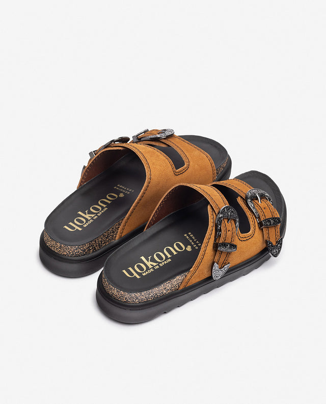 yokono Sandalia de plataforma TUNEZ-253 marrón Ofertas